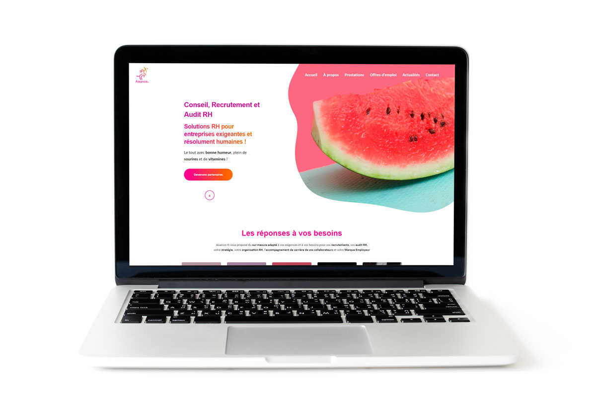 Création du site web d'Aisance RH, experte en recrutement RH à Annecy